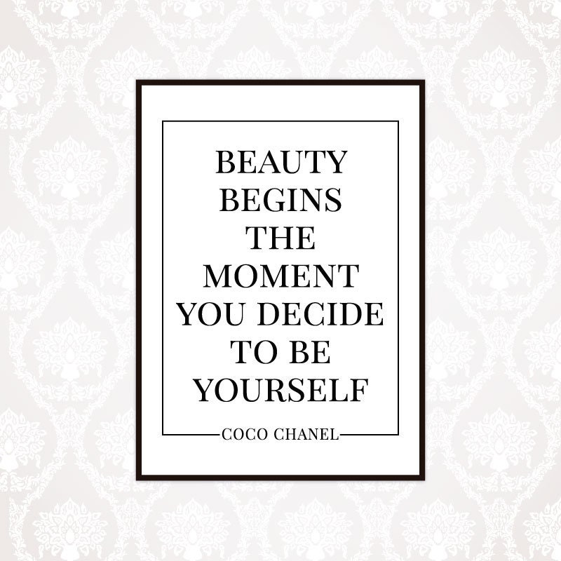 Beauty Begins - Coco Chanel Quote Poster