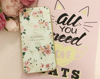 iPhone 6/6s soft silicone case 3D Floral Design