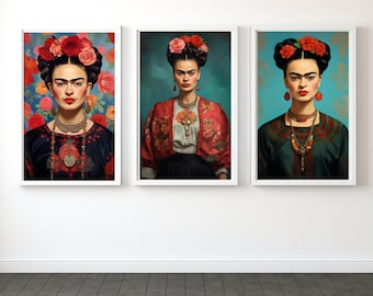 Frida Khalo Instant Download Digital Illustrations. for Home Decor. Size A4