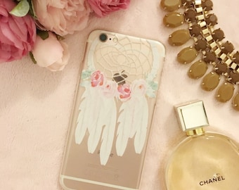 iPhone 6/6s clear soft silicone case White Dreamcatcher