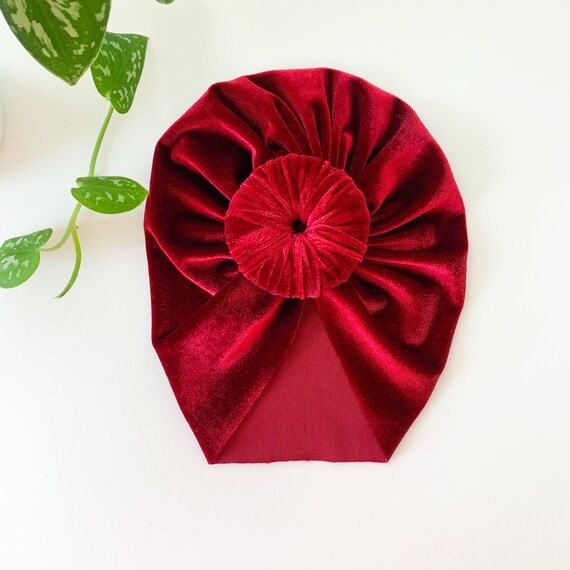 red velvet baby headband