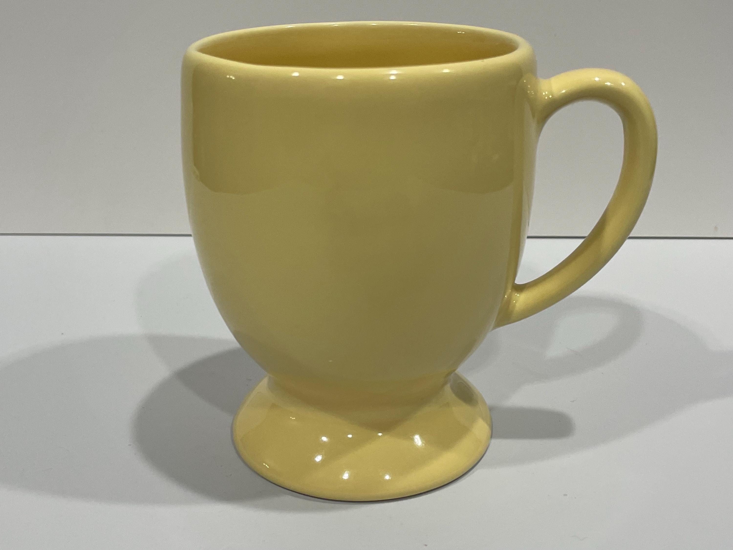 Gail Pittman Hospitality Butter Yellow Pedestal Coffee Mug - Etsy