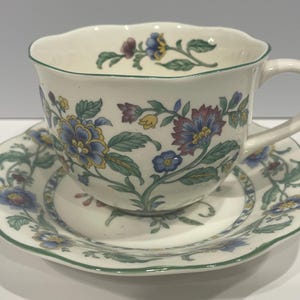 Nikko, Oriental Gardens, Cup and Saucer, Teacup set with Poppies