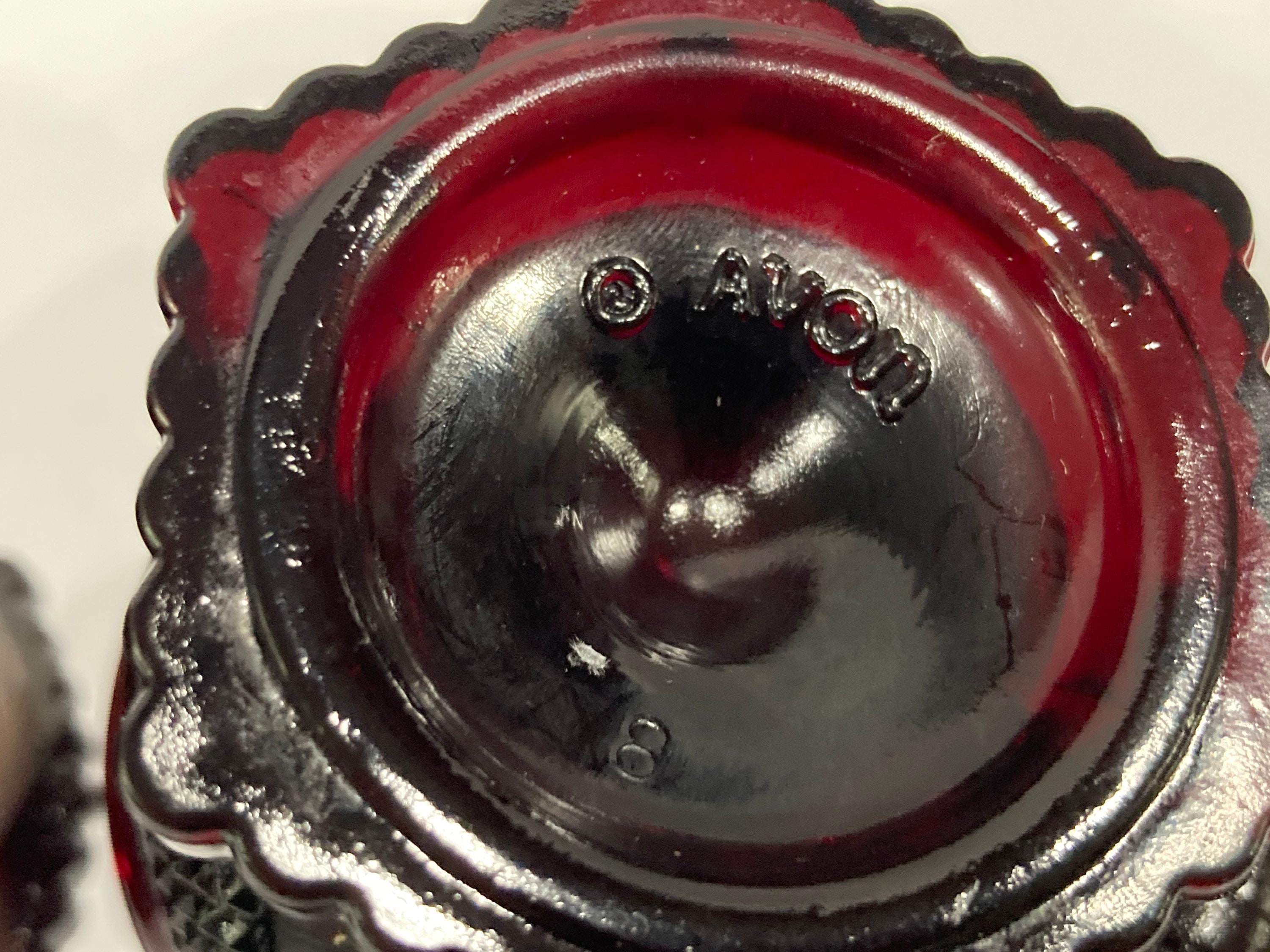 Avon, 1876 Cape Cod Collection, Ruby Red Pressed Glass, Ruby
