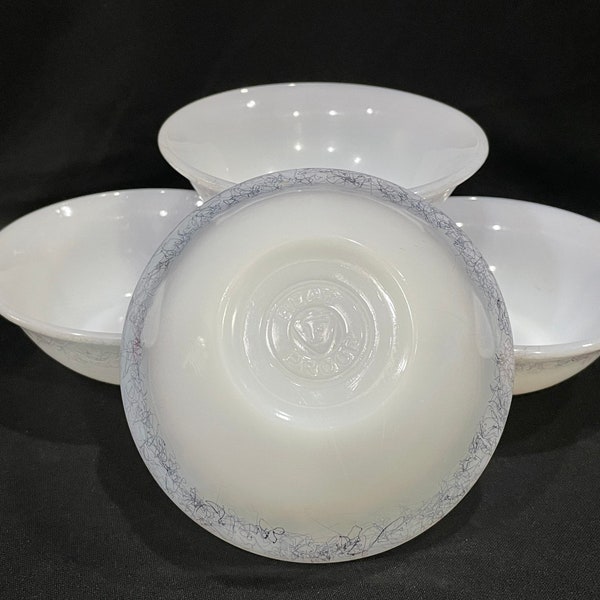 Milk Glass Ice Cream Bowls Etsy