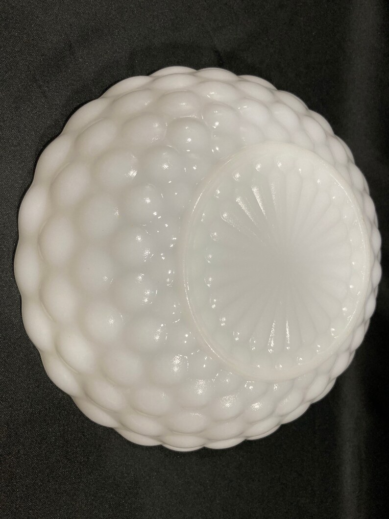 Fire King Anchor Hocking Milk Glass Bubble Bowl Etsy