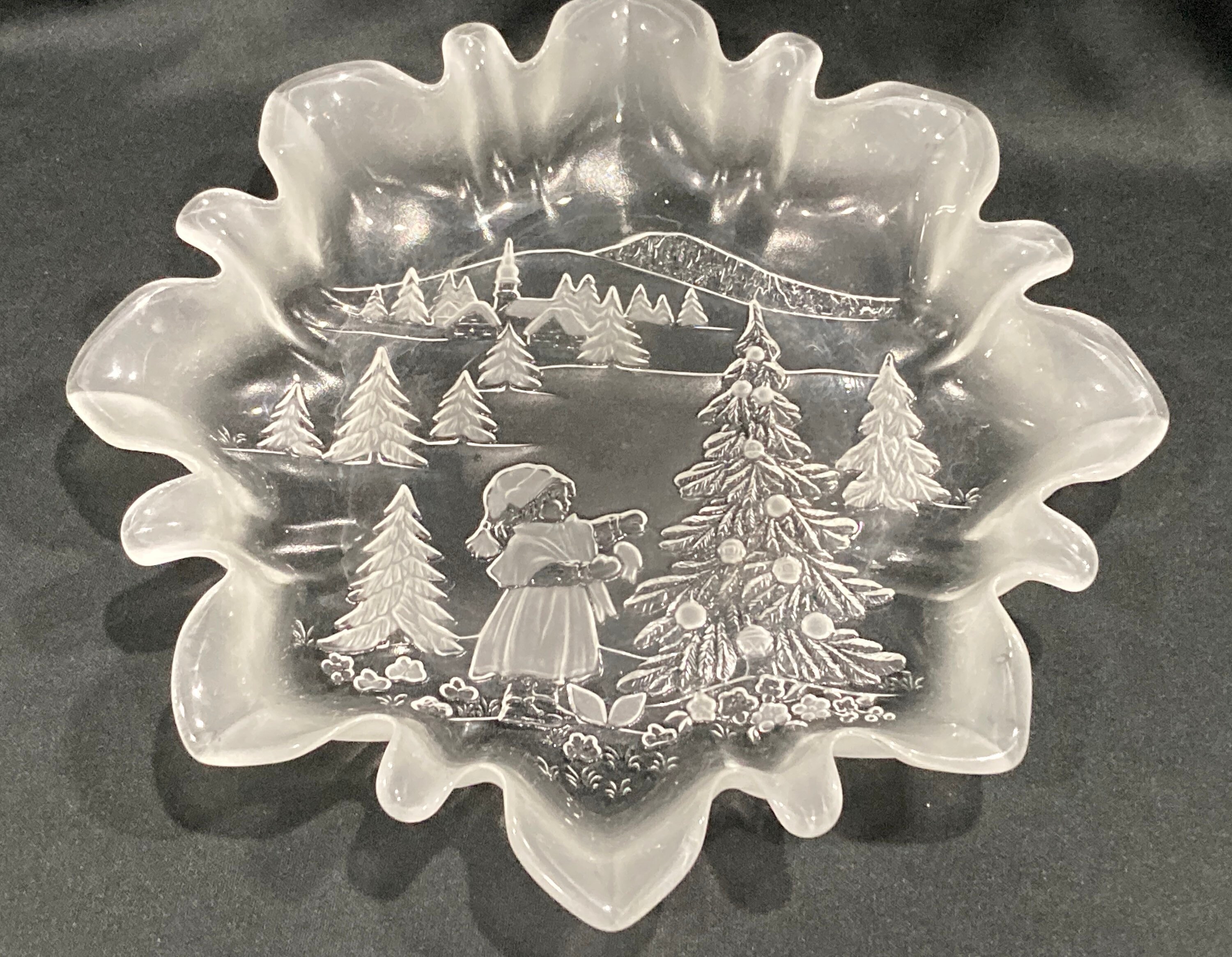 Mikasa Christmas Fluted Ruffled Edge Platter Mikasa Christmas Etsy