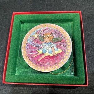 P Buckley Moss, Anna-Perenna Art, 1992 First Angel Ornament A2920/8000, Christmas Ornament, Ornament in Box