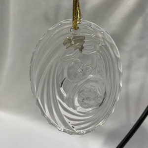 Mikasa Joyous Collection, Madonna and Child, Glass Christmas Ornament