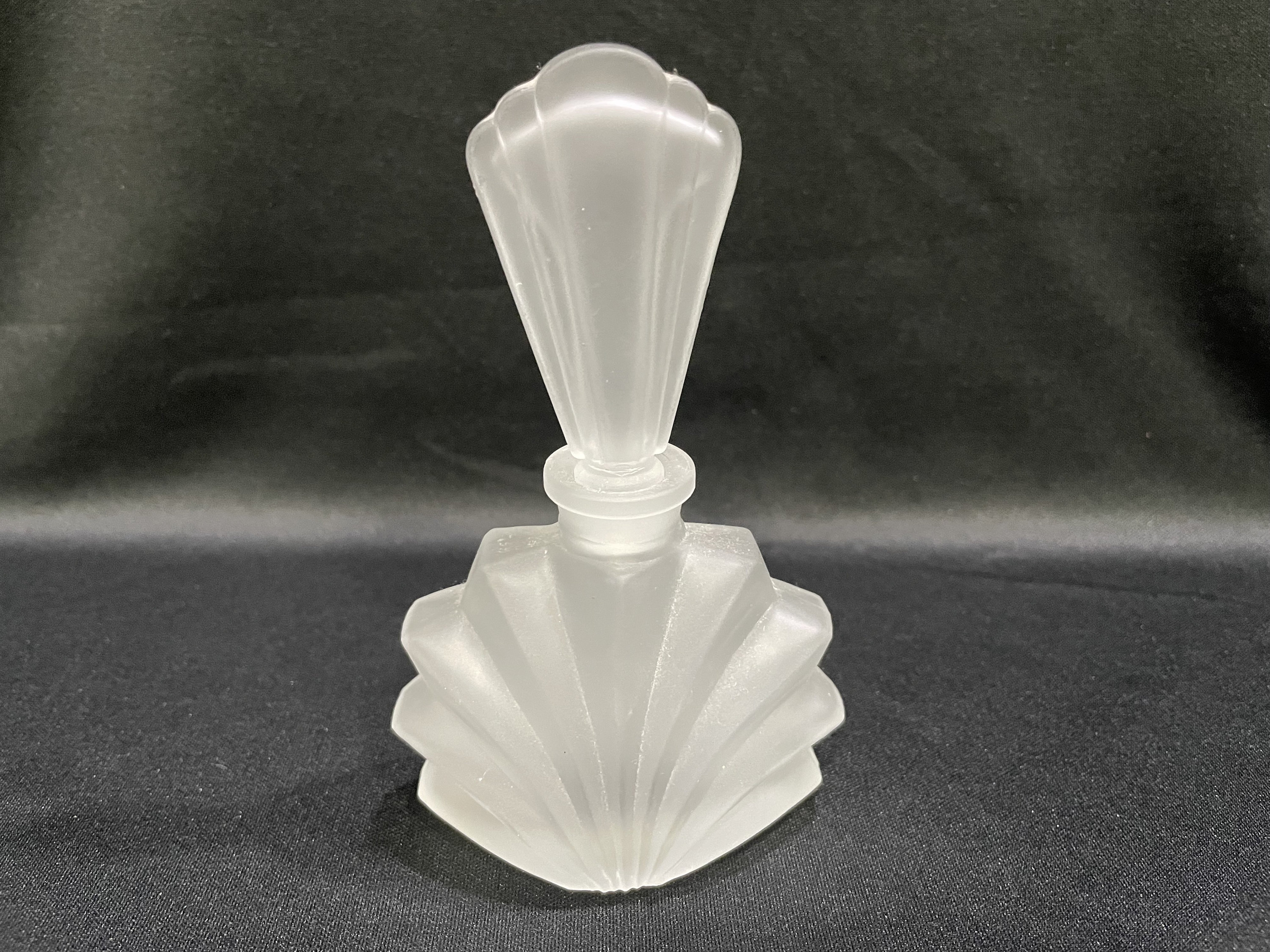 Art deco glass perfume bottle by the theon company