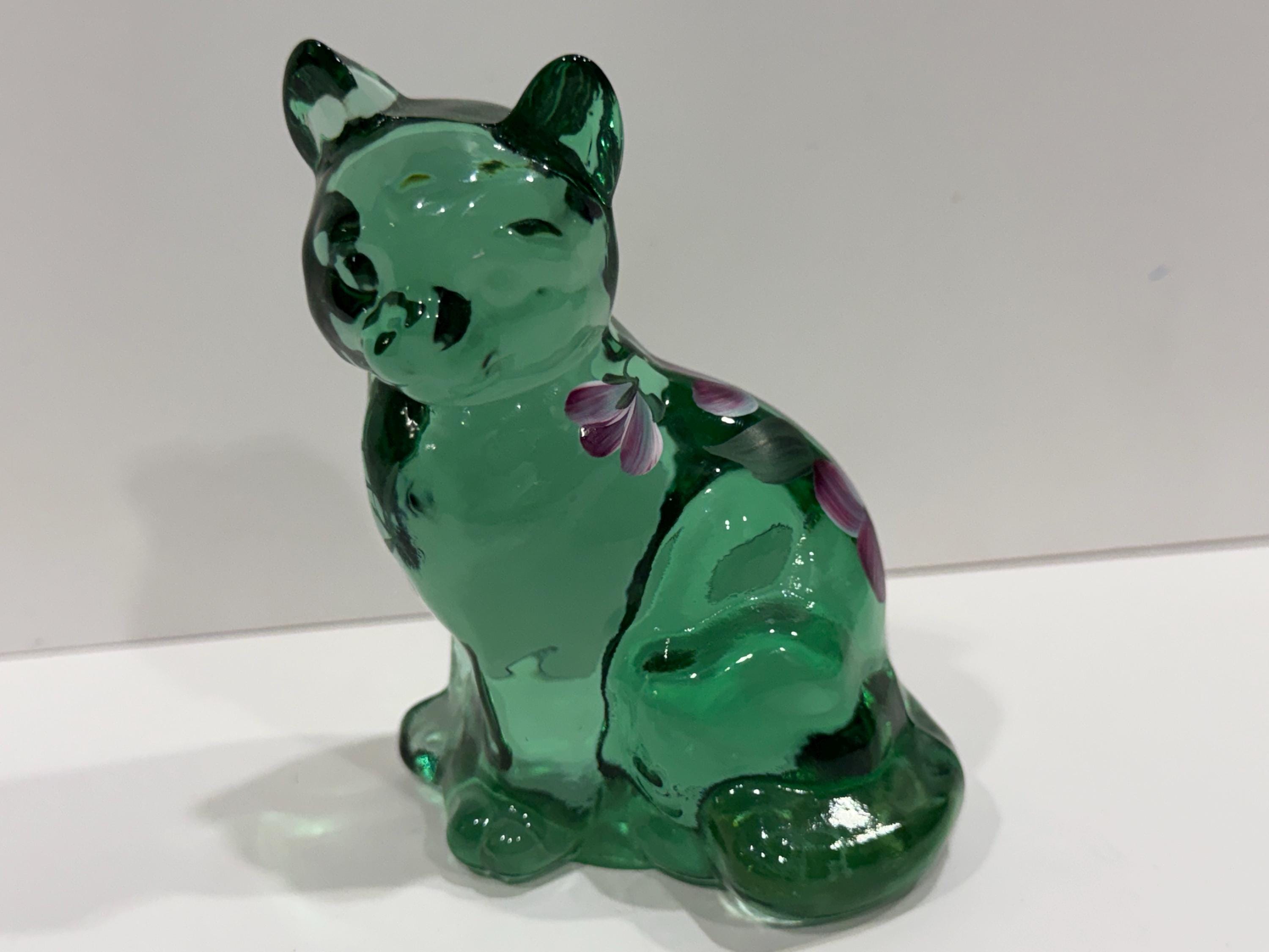 Fenton Glass Cat - Etsy