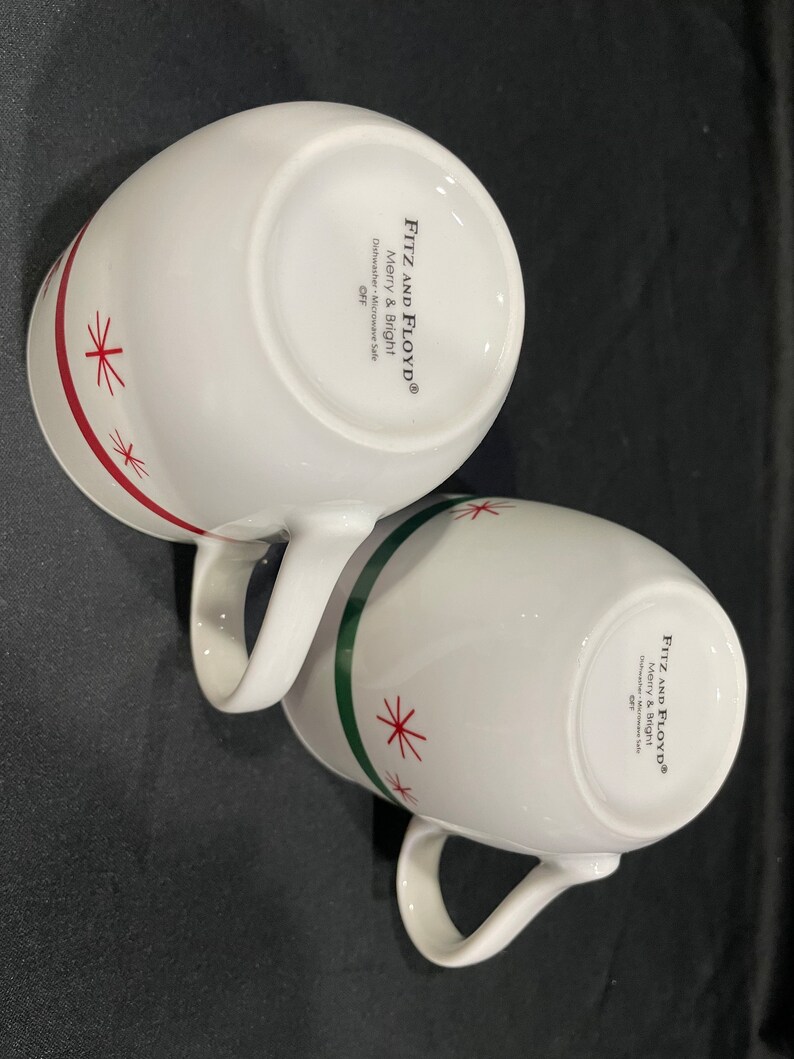 Fitz and Floyd Santa Snowman Mugs - Thumbnail 4