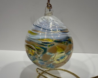 Art Glass Fairy Ball Ornaments, Blown Glass Ornament