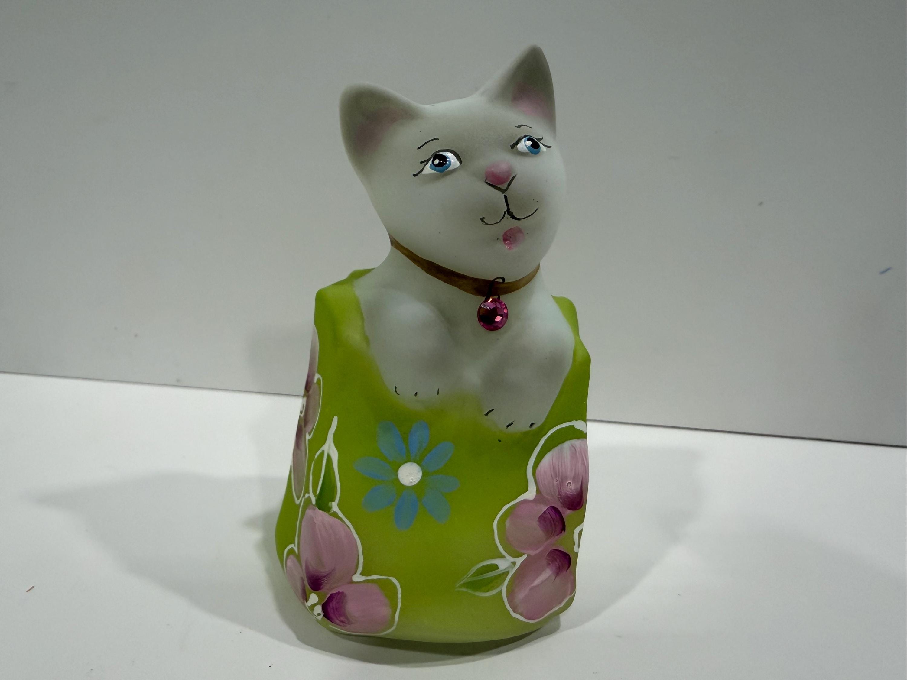Fenton Green Cat - Etsy