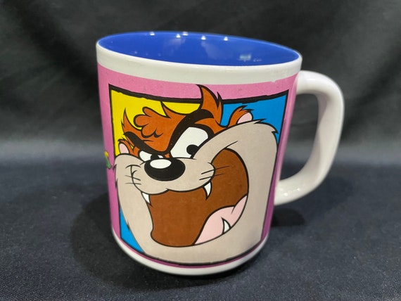 Six Flags Looney Tunes Tasmanian Devil Mug, Taz Mug With Blue