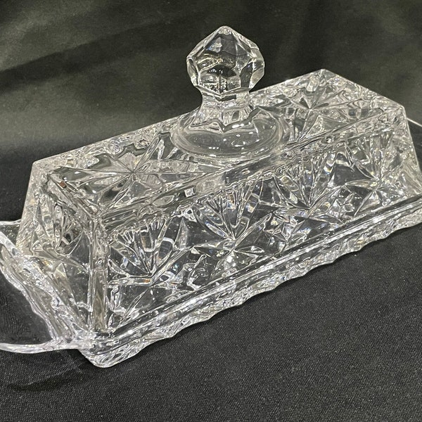 Crystal Butter Dish Etsy