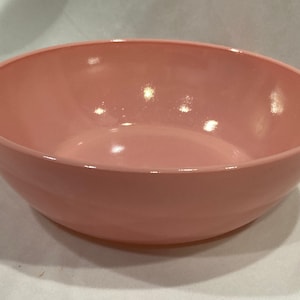 Hazel Atlas Ovide Platonite Pink 7.5&quot; Serving Bowl