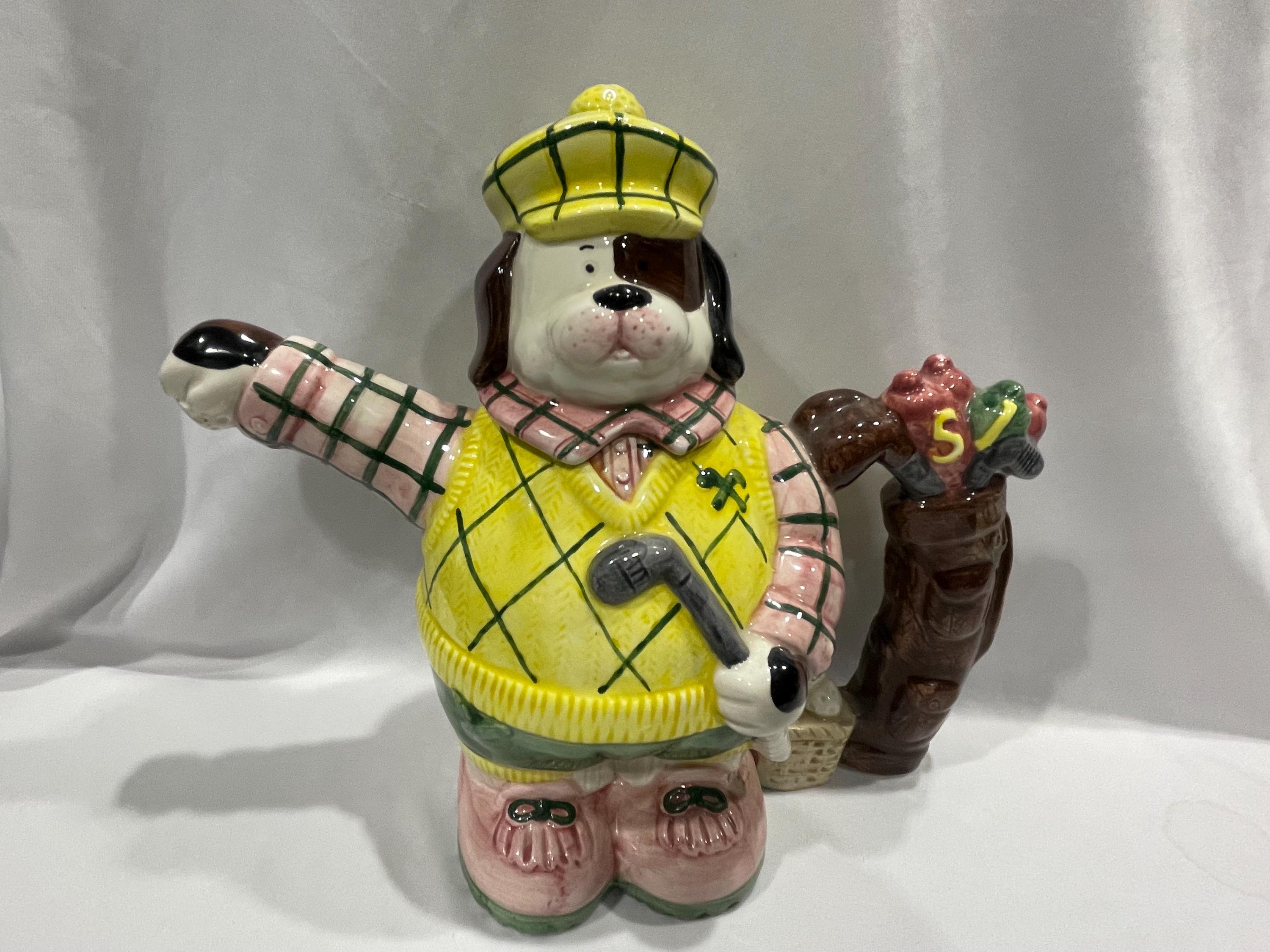 Fitz and Floyd フィッツとフロイド オウム ピッチャー 水差し Fitz & Floyd Golfing Dog Teapot, Whimsical Ceramic Tea Party - Etsy