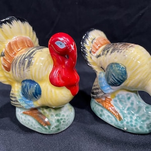 Turkey Salt and Pepper Set, Thanksgiving Salt and Pepper Shakers