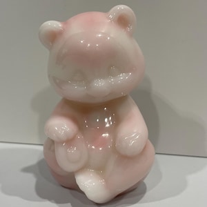 アンティーク　ピンクベア Fenton Pink Bear - Etsy