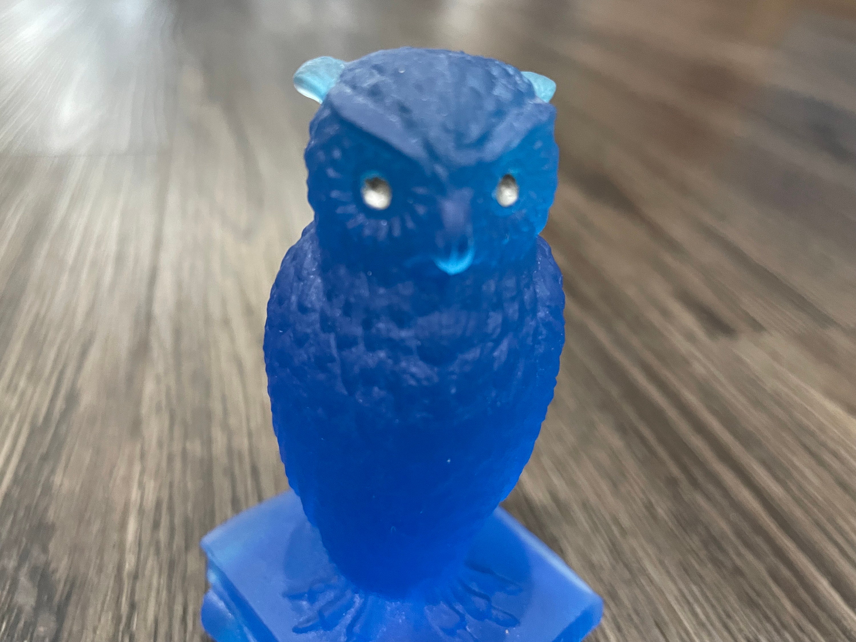 Westmoreland Glass, Blue Satin Glass Owl, Blue Glass Owl - Etsy