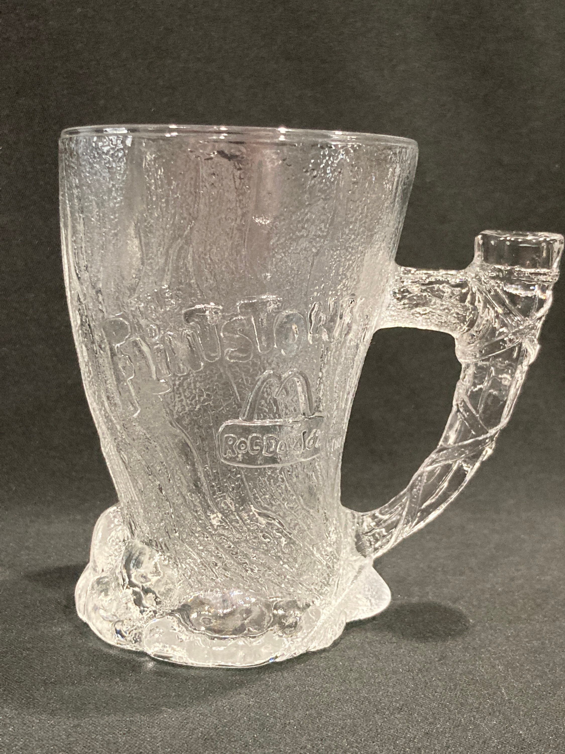 McDonald's Flintstone Mammoth Glass Mug Etsy