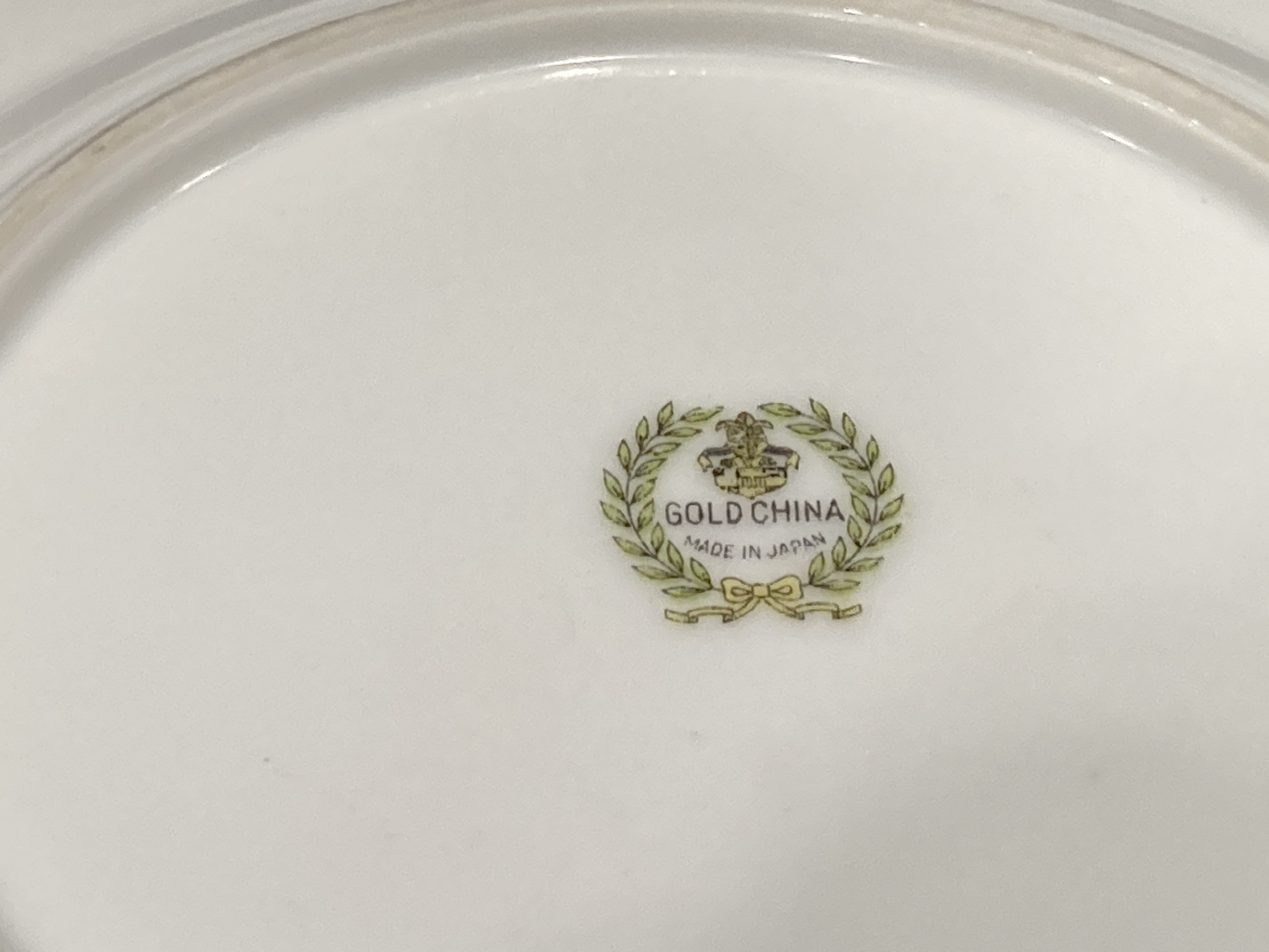 Vintage Gold China Company, Stamped Made in Japan, Blue, Red Vintage Gold China Company, Stamped Made in Japan, Blue, Red