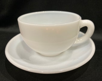 Hazel Atlas Ovide Platonite White Coffee Cup