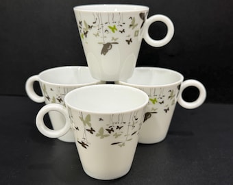 Nespresso Christian Ghion Espresso Cup, Butterfly Pattern Cups  - Set of 4