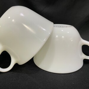 Pyrex Table Ware, Milk Glass Coffee Cup , 8 Ounce Cups - Set of 2
