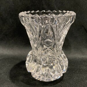 Toothpick Holder Vintage Tiny Miniature 4 Tall Beautiful Lead Crystal Pineapple Shaped Bud Vase
