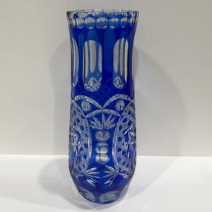 Czech Blue Vase - Etsy