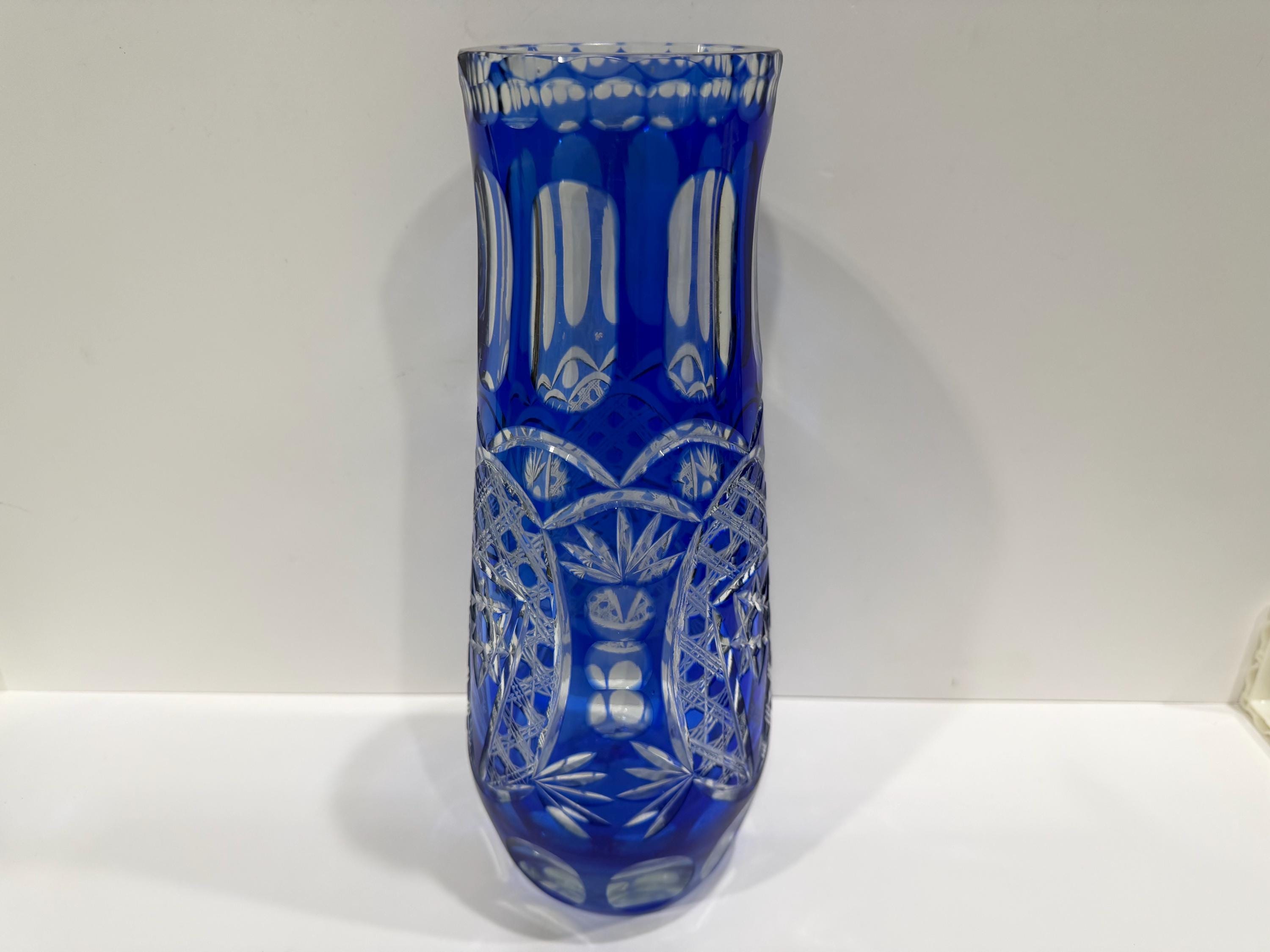 Czech Blue Vase - Etsy