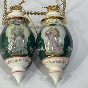 Bradford Edition, Symphony of Angel, Peaceful Prelude and Celestial Song, Angel Ornament, Holiday Ornament, Christmas Ornament - Set of 2