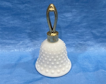 Vintage Avon Milk Glass Perfume Bottle, Hobnail Avon Perfume Bottle, Avon Hobnail Bell Bottle
