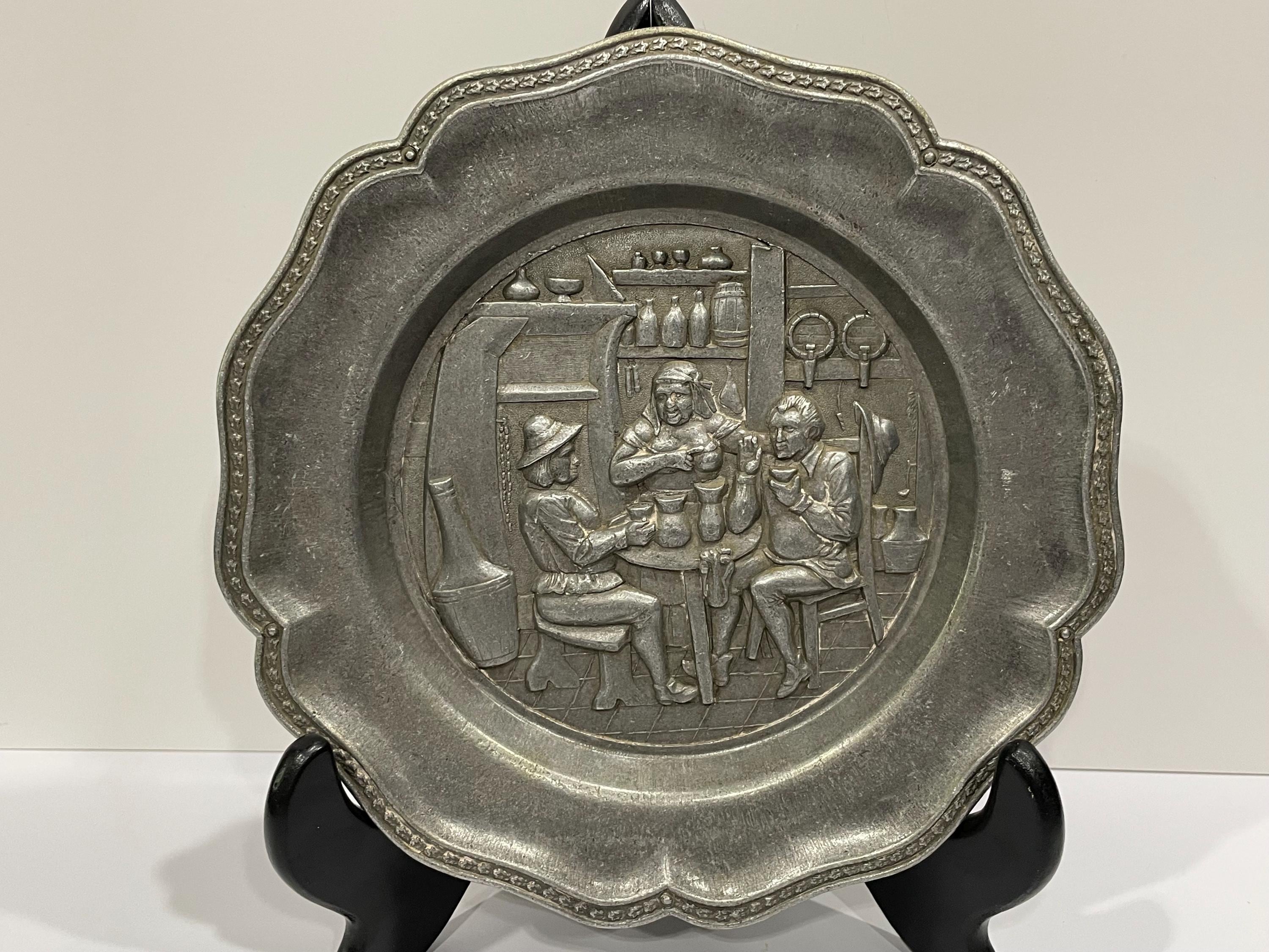 18世紀後半 ドイツ ピューター　大　プレート 18th Century Pewter Plate - Etsy