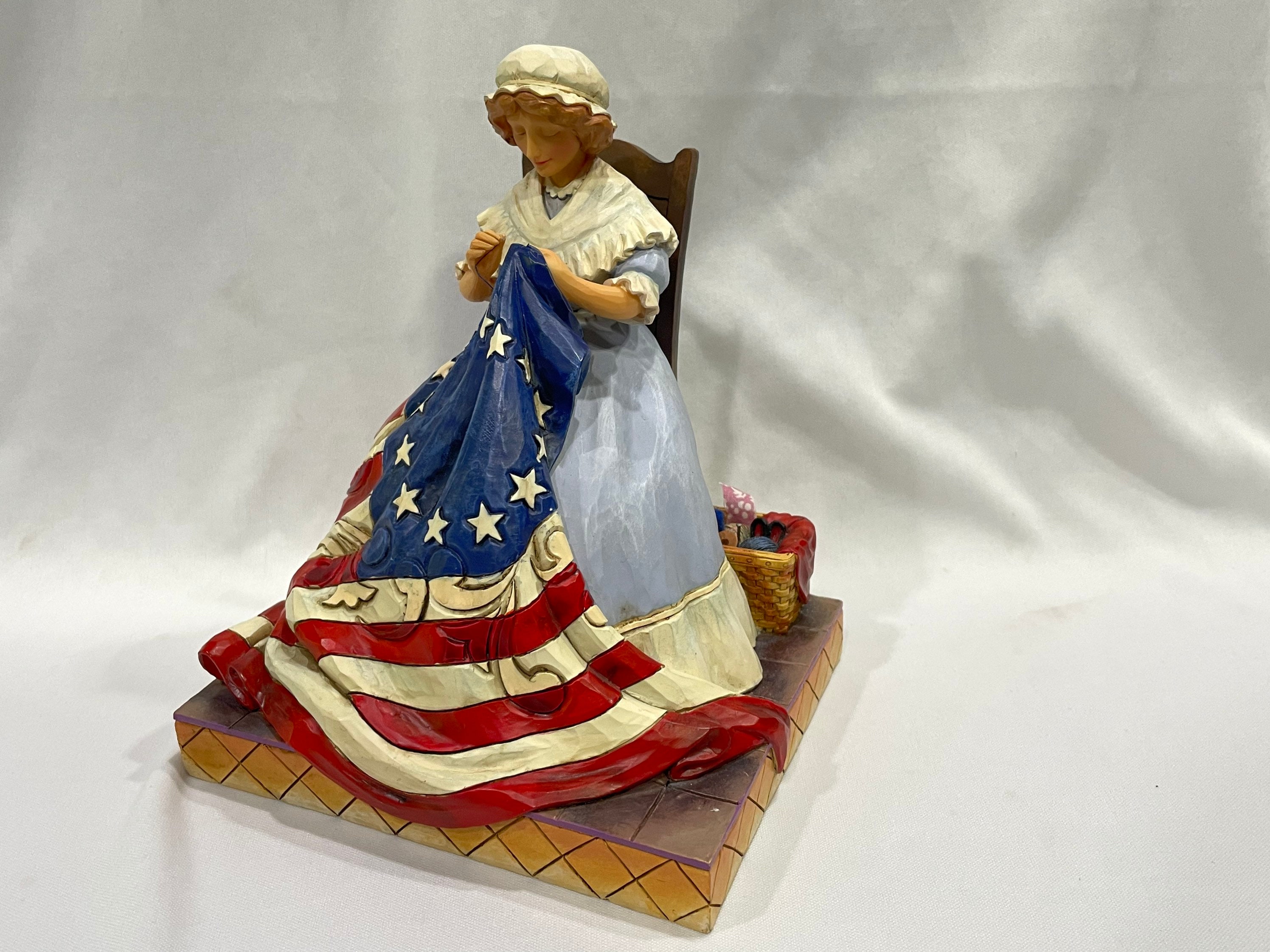 Jim Shore Figure Betsy Ross, Betsy Ross Sewing American Flag
