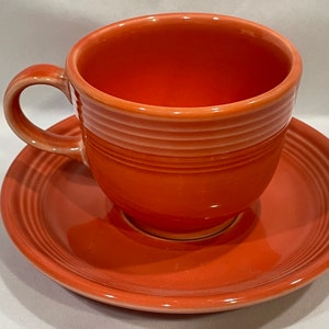 Fiesta Ware Poppy Cup and Saucer