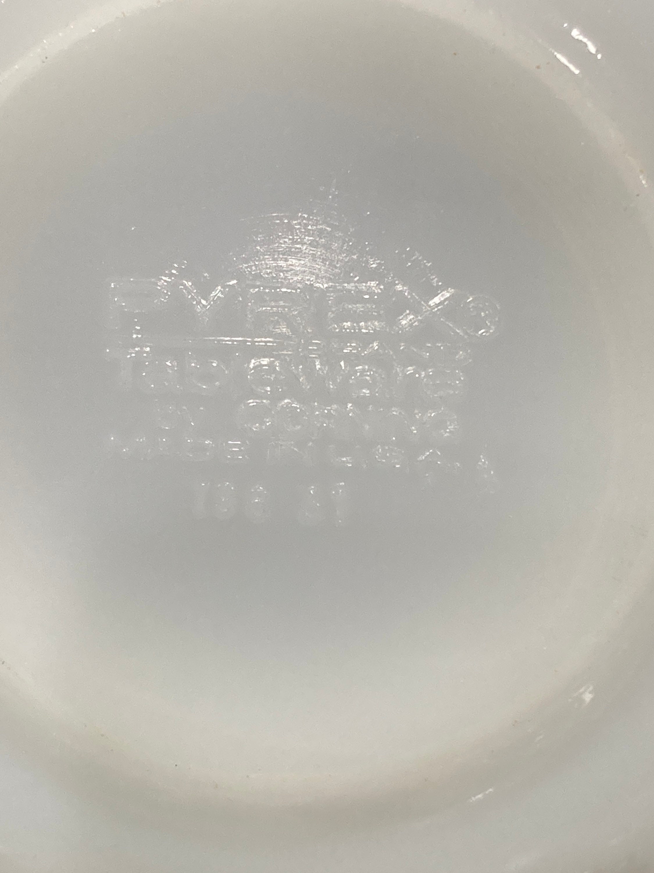 Pyrex Corning Tableware Diner Dishes 79619 Milk Glass Etsy