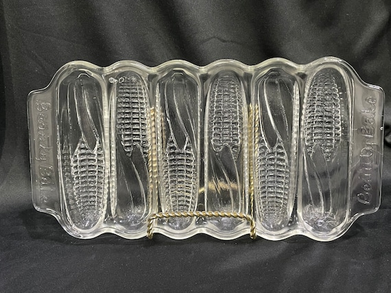 Beauty Bake Clear Glass Corn Cob Shaped Muffin Pan 