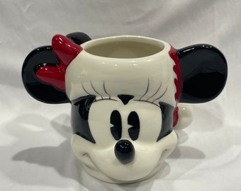 Vintage Zrike Minnie Mouse Christmas Mug, Santa Hat