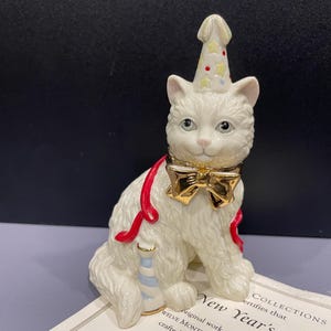 Lenox Cat Figurine - Etsy