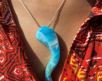 Pendant Tear sperm Eternal Love in Larimar Original