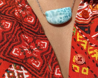 Pendant beauty of the sky in larimar AAA Kisses and love
