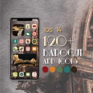 120+ Baroque Theme App Icon Pack | Couvertures d’applications IOS 14 | Icônes esthétiques | Widgets personnalisés | Icônes de l’application iPhone | Icônes de peinture classique