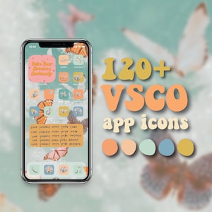 VSCO App Icons Pack 120+ | Retro IOS 14 App Covers | Aesthetic Icons | Personalized Widgets | VSCO App Icons | Vintage Icons | Retro Icons