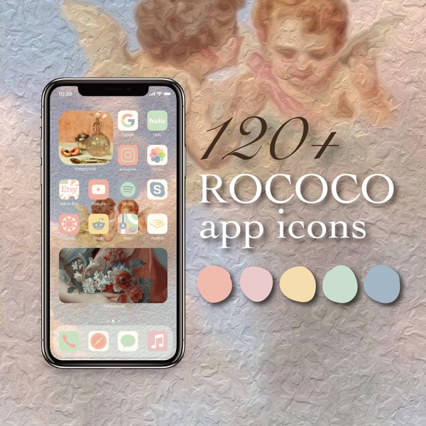 120+ Rococo App Icon Pack | IOS 14 Icon Covers | Aesthetic Icons | Aesthetic Widgets | iPhone App Icons | Pink App Icons | Classic App Icons