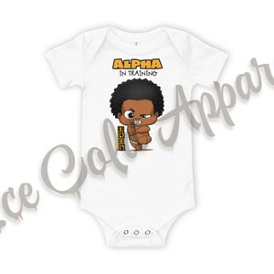 Alpha In Training Baby Onesie (White)
