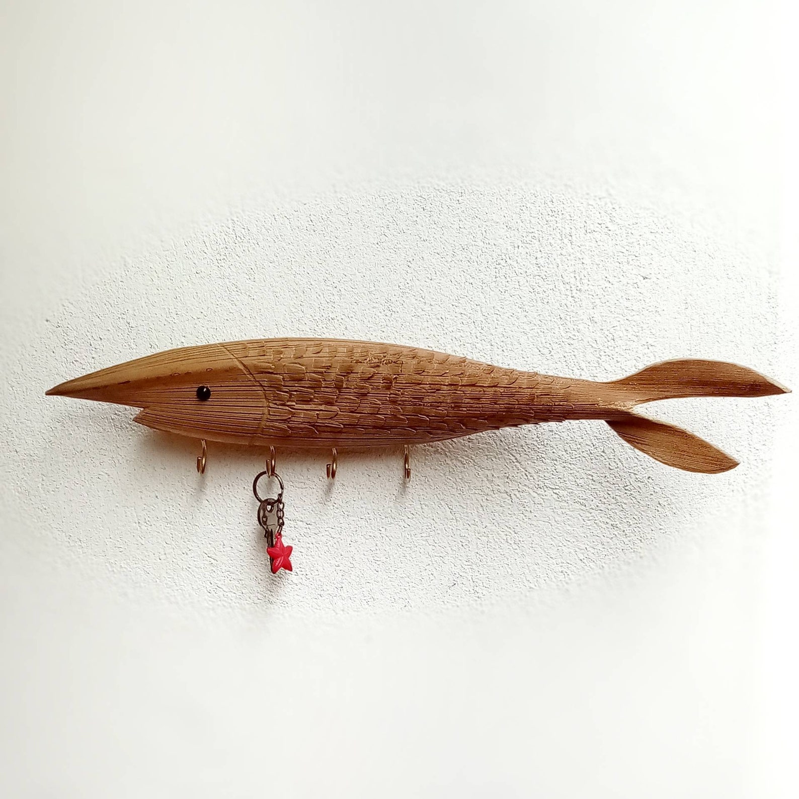 Fish key holder lucky fish key organizer key hanging wall Etsy