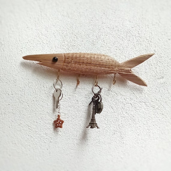 Key Holder, Key Hanging Fish Key Organizer, Wall Decor, Fish Wall
